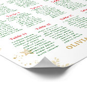 Nutcracker Winter Onederland 1st Birthday Seating  ポスター (角)