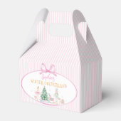 Nutcracker Winter Onederland Pink Bow Birthday フェイバーボックス (正面サイド)