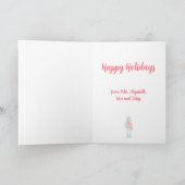 Nutcracker with a Candy Cane with Greeting カード (内部)