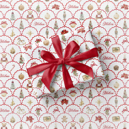Nutcracker Wrapping Paper Festive Teddy Bear ラッピングペーパー