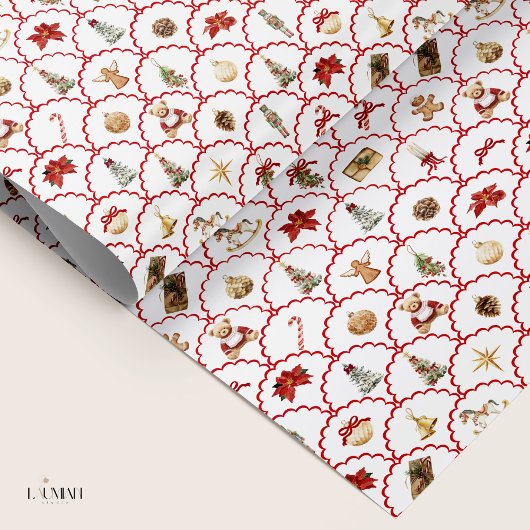 Nutcracker Wrapping Paper Festive Teddy Bear ラッピングペーパー