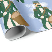 🎁 Nutcracker Wrapping Paper Froted Blue & Gold 🎁 ラッピングペーパー (ロールコーナー)