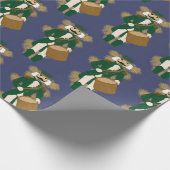 🎁 Nutcracker Wrapping Paper Navy Blue & Gold 🎁 ラッピングペーパー (角)