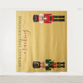 Nutcracker Yellow Christmas Photo Booth Backdrop タペストリー (正面)