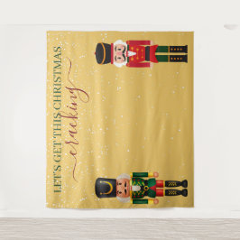 Nutcracker Yellow Christmas Photo Booth Backdrop タペストリー