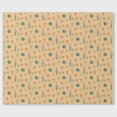 Nutcrackers Bows Peach Watercolor Wrapping Paper ラッピングペーパー (フラット)