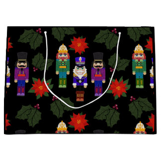 Nutcrackers Christmas Gift Bag ラージペーパーバッグ
