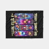 Nutcrackers Merry, Bright And A Little Nutty Funny フリースブランケット (正面(横))