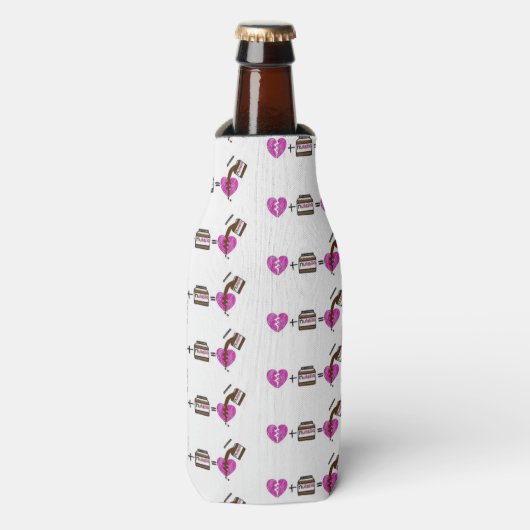 NUTELLAが壊れたハートボトル ボトルクーラー (ボトル正面)