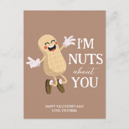 Nutes about youバレンタインの愛おもしろいパン シーズンポストカード