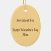 Nutes About You Peanut Almond Valentine's Day セラミックオーナメント (裏面)