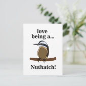 Nuthatch Bird Backyard Birder Birdwatcher ポストカード (スタンド正面)