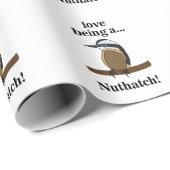Nuthatch Bird Backyard Birder Birdwatcher ラッピングペーパー (ロールコーナー)