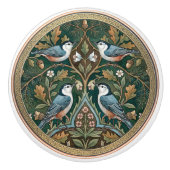 Nuthatch Bird Ceramic Pull Knob セラミックノブ (正面)