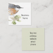 Nuthatch Bird Drawing Tree Nature Wildlife スクエア名刺 (正面/裏面)
