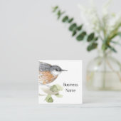 Nuthatch Bird Drawing Tree Nature Wildlife スクエア名刺 (スタンド正面)