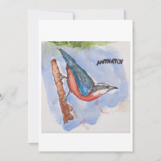 Nuthatch Greeting Card 招待状 (正面)