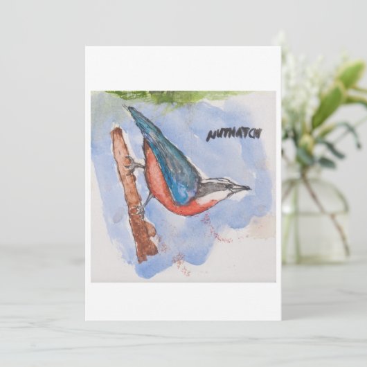 Nuthatch Greeting Card 招待状 (スタンド正面)