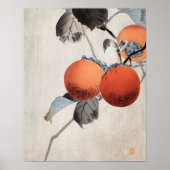 Nuthatcher atop Persimmons by Ohara Koson Japanese ポスター (正面)