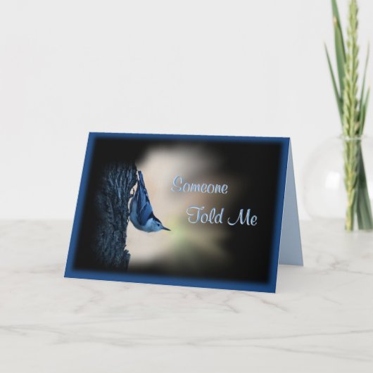 Nuthech Bird – 任意の大事な行事の変更 カード (正面)