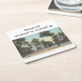Nutley NJ Map Coordinates 1906ヴィンテージスタイル スクエアペーパーコースター (アングル)