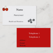 Nutrição, exercício 名刺 (正面/裏面)