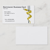 NutricianistまたはNutricionistの名刺 名刺 (正面/裏面)