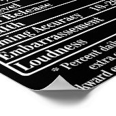 Nutrion Facts Fart Machine Dad Jokes Funny Farting ポスター (角)