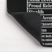 Nutrion Facts Fart Machine Dad Jokes Funny Farting マウスパッド (コーナー)