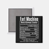Nutrion Facts Fart Machine Dad Jokes Funny Farting マグネット (正面/裏面)