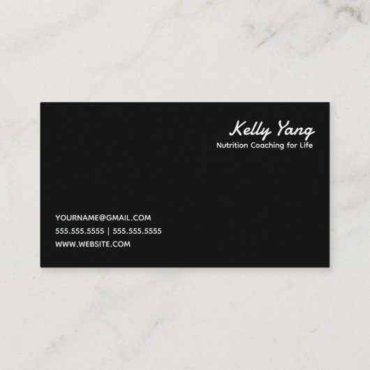 🥕 Nutrition Coach Nutritionist  名刺 (裏面)