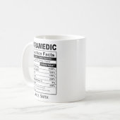 Nutrition Facts Paramedic Funny Paramedic コーヒーマグカップ (正面左)