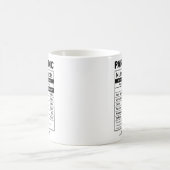 Nutrition Facts Paramedic Funny Paramedic コーヒーマグカップ (中央)