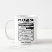 Nutrition Facts Paramedic Funny Paramedic コーヒーマグカップ (左)