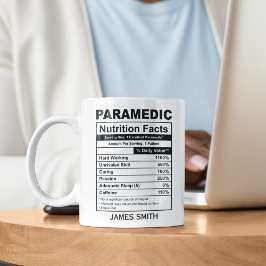 Nutrition Facts Paramedic Funny Paramedic コーヒーマグカップ