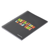 Nutrition Is My Vibe, グルービーなカラフル栄養士 ノートブック (左側)