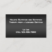 Nutrition Trainer Dietitian Foodie 名刺 (裏面)