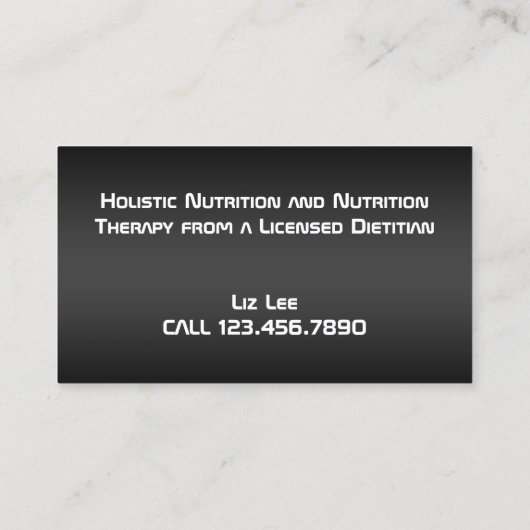 Nutrition Trainer Dietitian Foodie 名刺 (裏面)