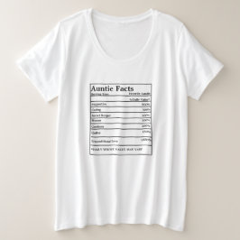 Nutritional Facts伯母さんか叔父さん プラスサイズTシャツ