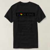Nutritional Facts Juneteenth 1865 Black King  Tシャツ (デザイン正面)