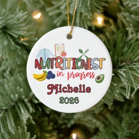 Nutritionist In Progress セラミックオーナメント (ツリー)