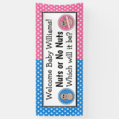 NutsまたはNo Nutsジェンダーがバナーを明らかにする。 横断幕 (縦)