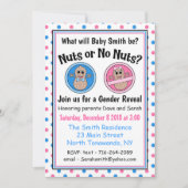 NutsまたはNo Nuts性別による招待の表示 招待状 (正面)