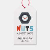 Nuts about youかわいいバレンタインデーのギフトラベル ギフトタグ (正面)