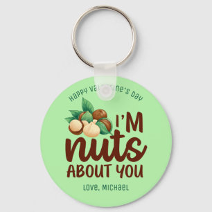 Nuts About You おもしろい Pun Cute Valentine's Day キーホルダー