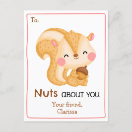 Nuts About You – かわいいおもしろいバレンタインデー シーズンポストカード
