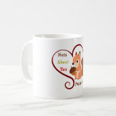 Nuts About You – Bilingual Squirrel コーヒーマグカップ (正面左)