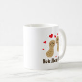 Nuts About You Cute Peanuts Food Pun Moumous Carto コーヒーマグカップ (正面右)