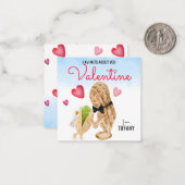 Nuts About You Punカップルおもしろいバレンタイン ノートカード (正面/裏面インサイチュ)