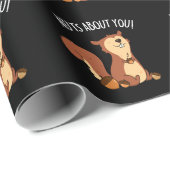 Nuts About You Squirrel Pun おもしろい Dark BG ラッピングペーパー (ロールコーナー)